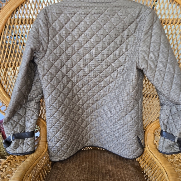 Coach Signature Quilted Jacket with Brown Leather Accents - Picture 4 of 5